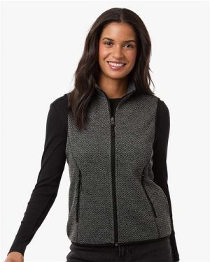 NE731W - Women's Jasper Jacquard Fleece Vest - North End