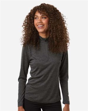 4HM70L - Women's Pro-Lock Performance Mélange Quarter-Zip Pullover - AllPro
