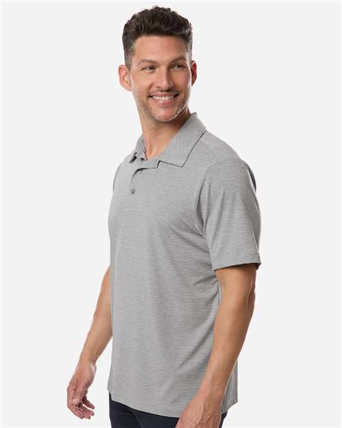 TT125 - Men's Relay Heathered Stripe Polo - Team 365 - Image 2