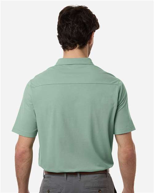 DG102 - Men's Seaton Pebble Textured Polo - Devon & Jones - Image 3