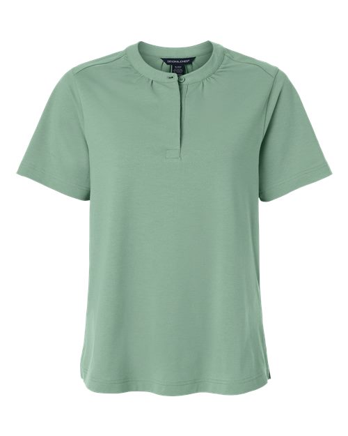 DG102W - Women's Seaton Pebble Textured Polo - Devon & Jones - Image 4
