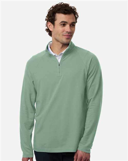 DG402 - Men's Seaton Pebble Textured Quarter-Zip Pullover - Devon & Jones
