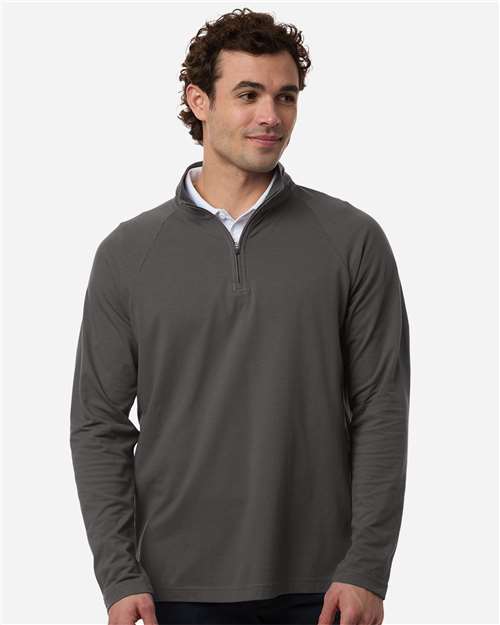 DG402 - Men's Seaton Pebble Textured Quarter-Zip Pullover - Devon & Jones - Image 19