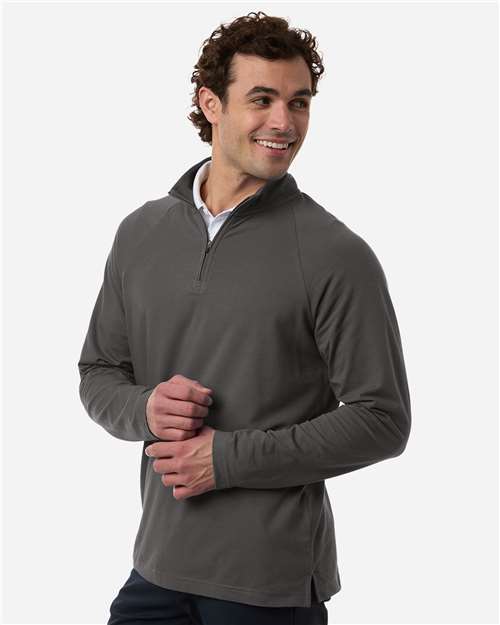 DG402 - Men's Seaton Pebble Textured Quarter-Zip Pullover - Devon & Jones - Image 20