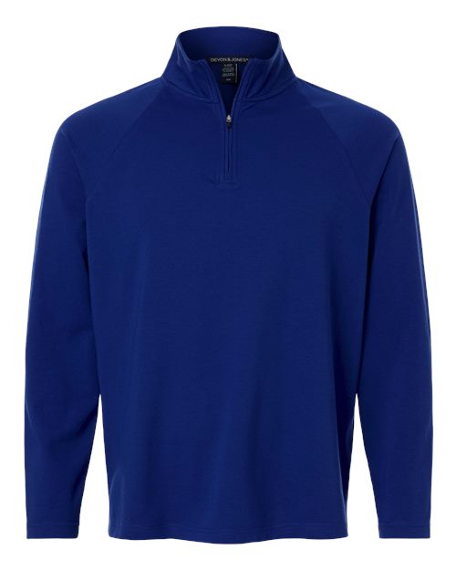 DG402 - Men's Seaton Pebble Textured Quarter-Zip Pullover - Devon & Jones - Image 28