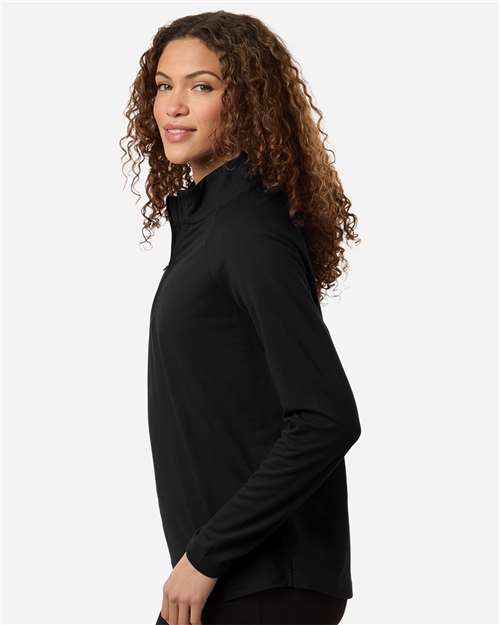 DG402W - Women's Seaton Pebble Textured Quarter-Zip Pullover - Devon & Jones - Image 8