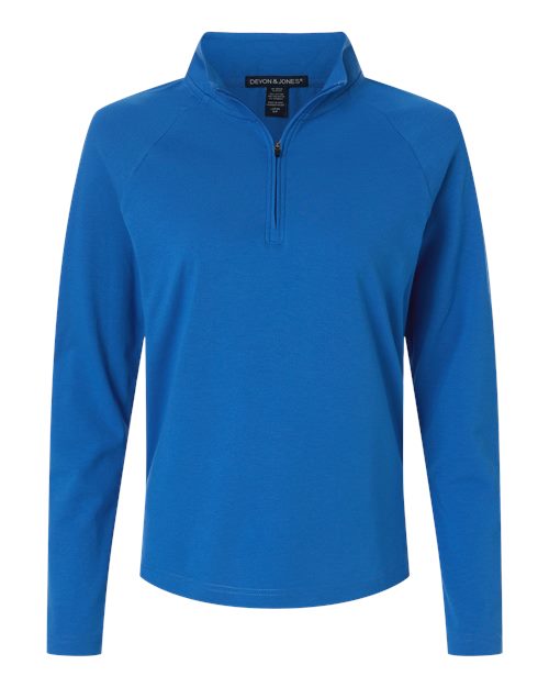 DG402W - Women's Seaton Pebble Textured Quarter-Zip Pullover - Devon & Jones - Image 16