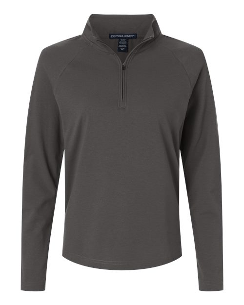 DG402W - Women's Seaton Pebble Textured Quarter-Zip Pullover - Devon & Jones - Image 22