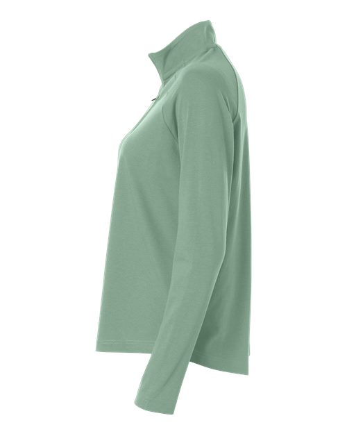 DG402W - Women's Seaton Pebble Textured Quarter-Zip Pullover - Devon & Jones - Image 6