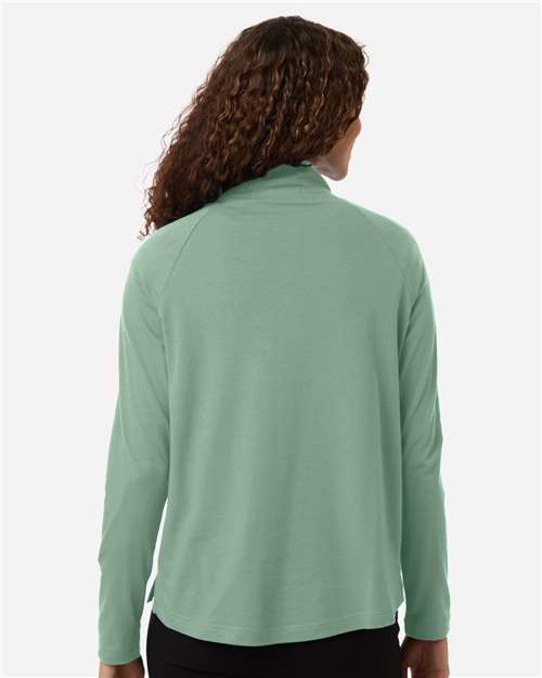 DG402W - Women's Seaton Pebble Textured Quarter-Zip Pullover - Devon & Jones - Image 3