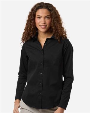 DG505W - Women's CrownLux Performance® Spencer Poplin Dress Shirt - Devon & Jones
