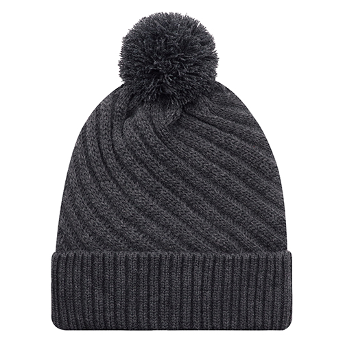 1E133L - Acrylic /Polyester Satin Women's Pom Pom Cuff Toque - AJM - Image 5