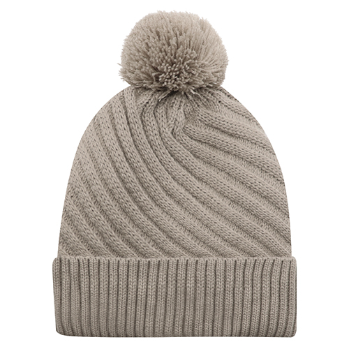 1E133L - Acrylic /Polyester Satin Women's Pom Pom Cuff Toque - AJM - Image 9