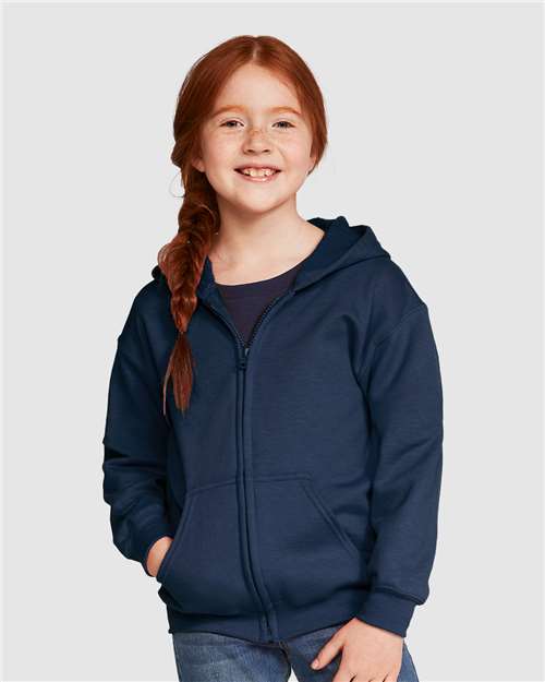 18600B - Youth Heavy Blend™ Full-Zip Hooded Sweatshirt - Gildan - Image 7