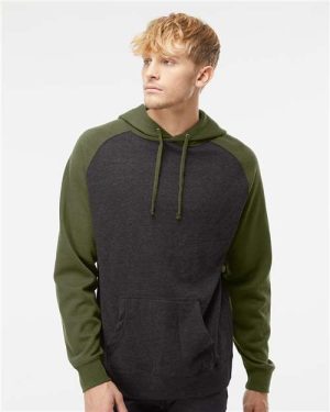 IND40RP - Unisex Raglan Hooded Sweatshirt - Independent Trading Co.