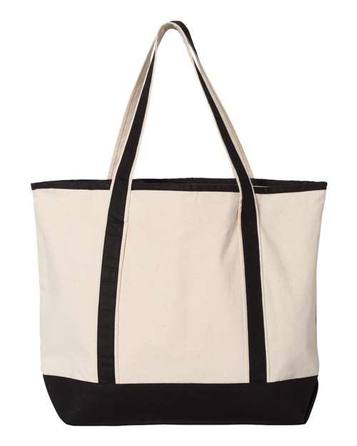 Q1500 - 34.6L Large Canvas Deluxe Tote - Q-Tees - Image 2