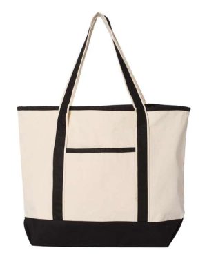Q1500 - 34.6L Large Canvas Deluxe Tote - Q-Tees