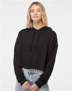 AFX64CRP - Womens Lightweight Crop Hooded Sweatshirt - Independent Trading Co.
