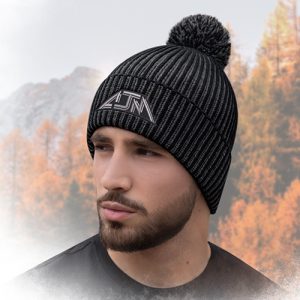 9H267M - Acrylic Pom Pom Cuff Toque with Flat Seams - AJM