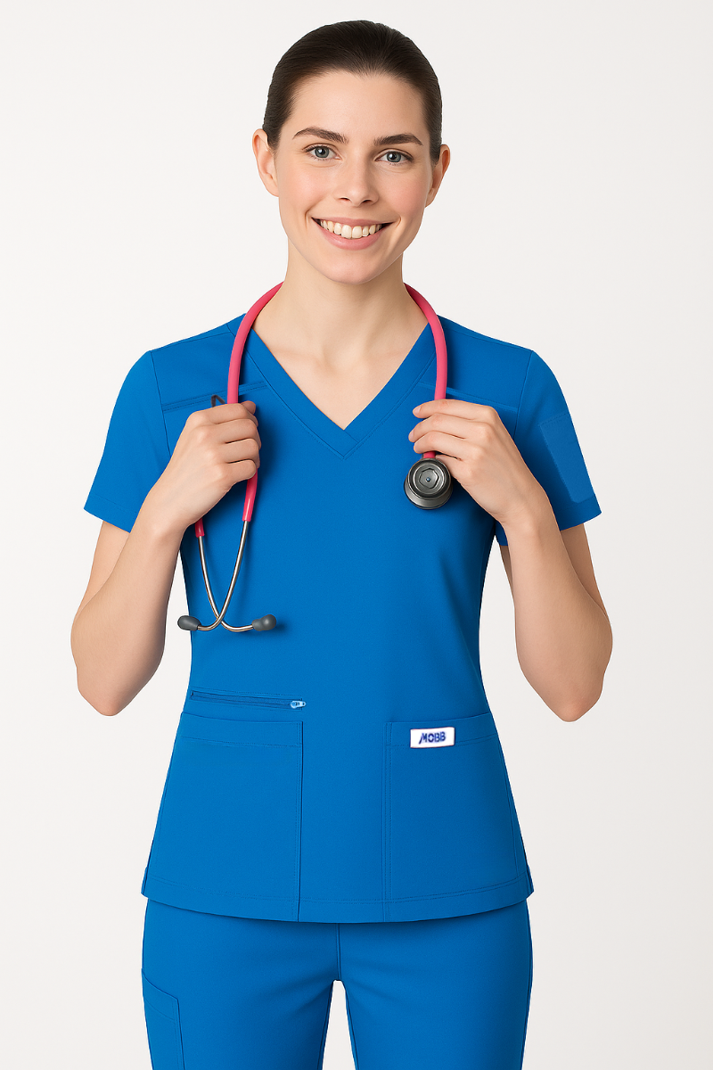 T8030 - The Angela V- neck Scrub Top - MOBB