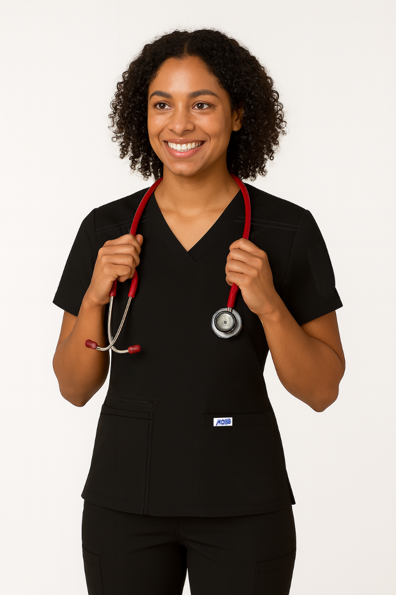 T8030 - The Angela V- neck Scrub Top - MOBB - Image 4