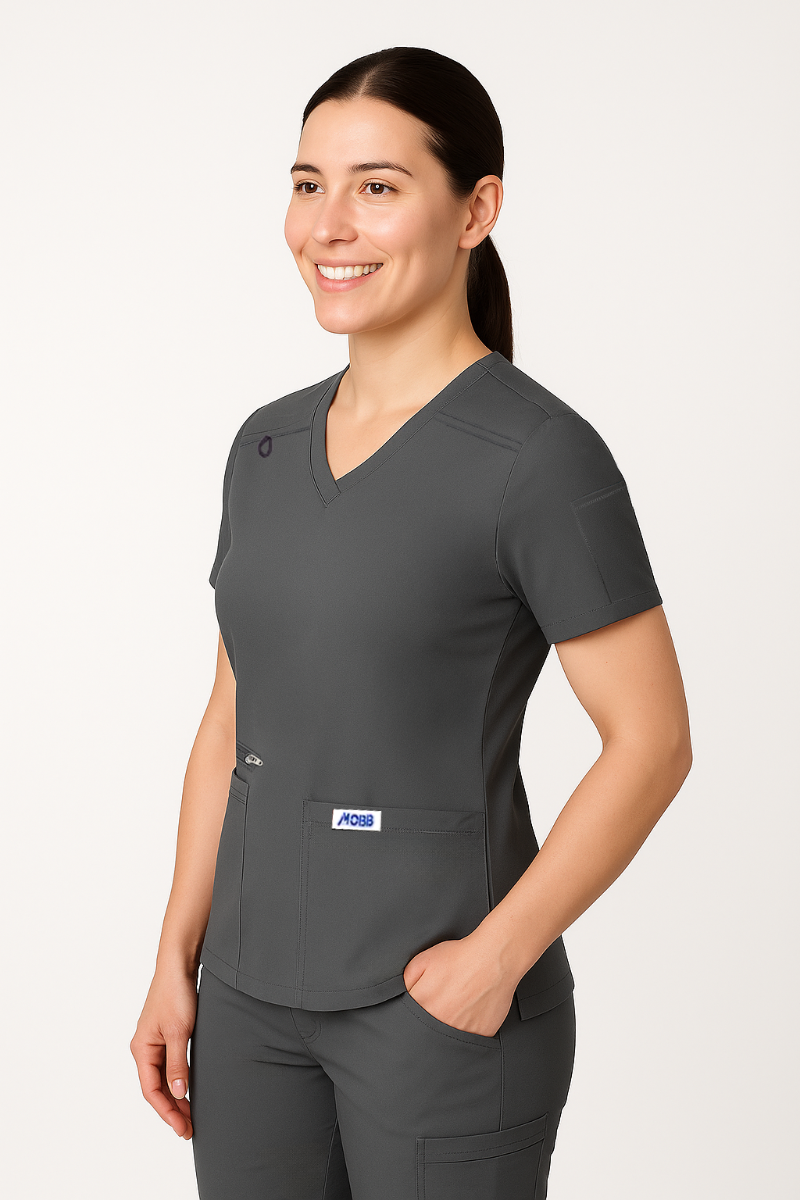 T8030 - The Angela V- neck Scrub Top - MOBB - Image 8
