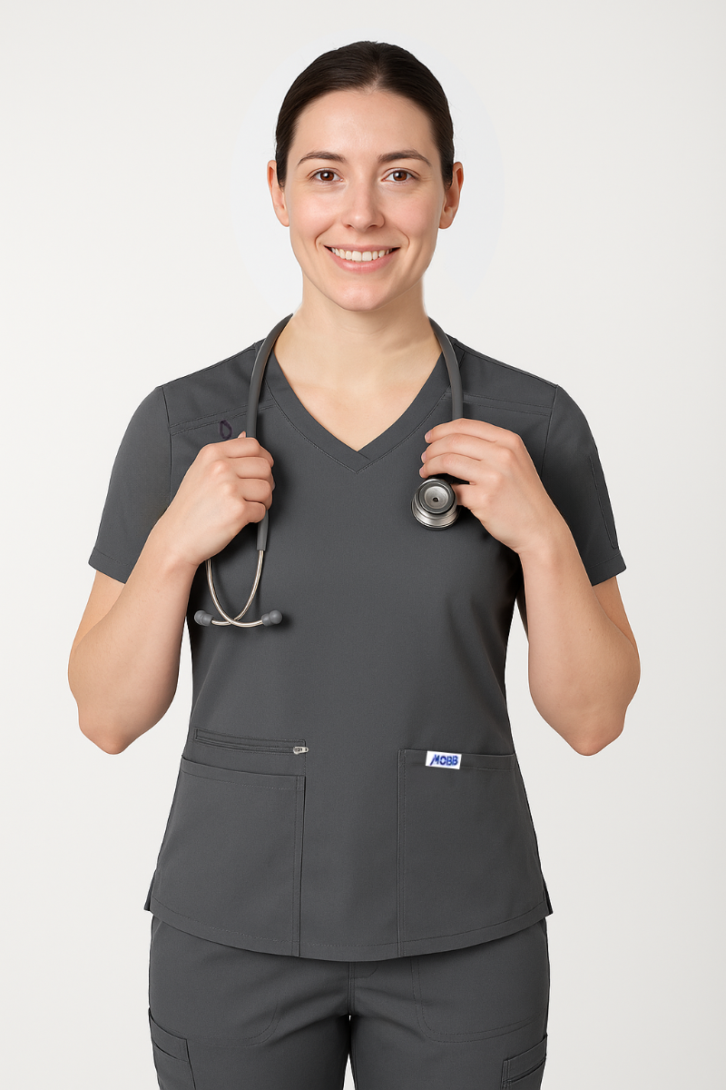 T8030 - The Angela V- neck Scrub Top - MOBB - Image 7