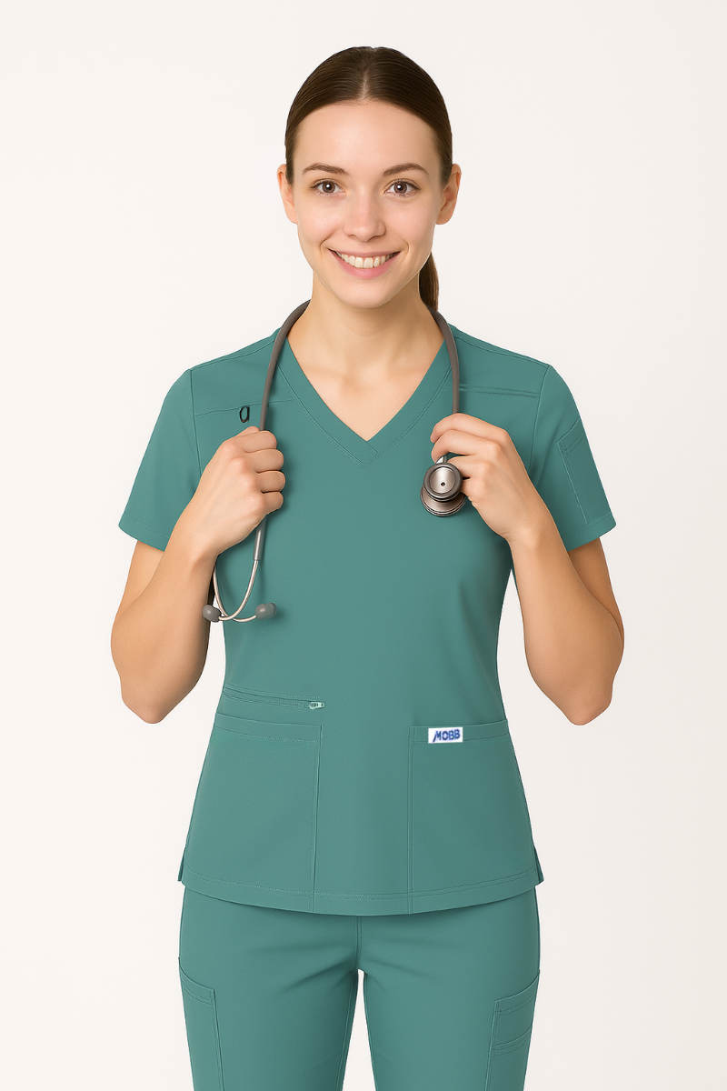 T8030 - The Angela V- neck Scrub Top - MOBB - Image 10
