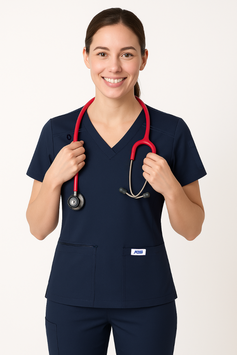 T8030 - The Angela V- neck Scrub Top - MOBB - Image 12