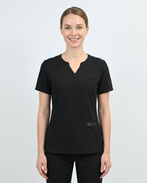 T8040 - The Pria Notch Neck Scrub Top - MOBB