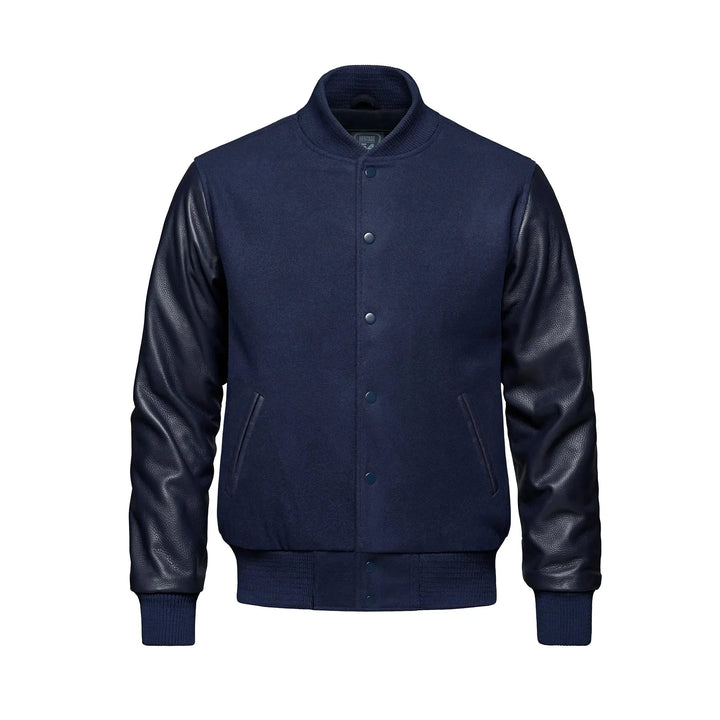 L6085Y - Varsity - YOUTH Melton and Leather Varsity Jacket - CSW - Image 3