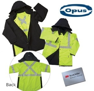 RC803 - Reversible Safety Rain Coat - OPUS