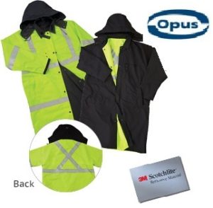 RC806 - Reversible Safety Long Rain Coat - OPUS