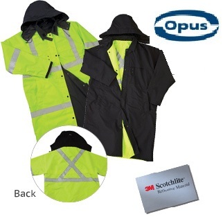 RC806 - Reversible Safety Long Rain Coat - OPUS
