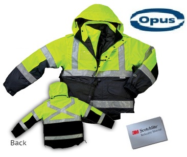 SJ62 - Two Tone Six-In-One Rain Safety Jacket - OPUS