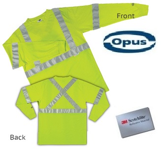 ST66 - Long Sleeve Safety T-Shirts - OPUS
